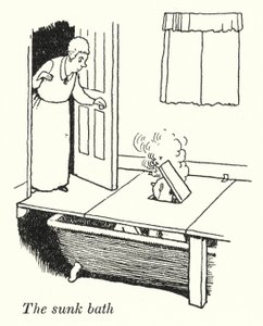El baño hundido de William Heath Robinson