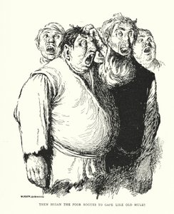 Entonces comenzaron los pobres pícaros a boquear como mulas viejas de William Heath Robinson