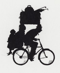 De gira con la familia en bicicleta de William Heath Robinson