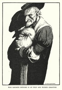 Quien no presta nada es una criatura fea y malvada (litografía) de William Heath Robinson
