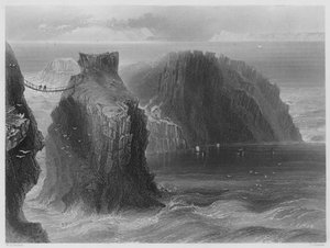 Carrick a Rede, Condado de Antrim (grabado) de William Henry (after) Bartlett