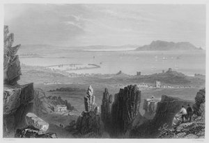 Bahía de Dublín, desde las Canteras de Kingstown de William Henry (after) Bartlett