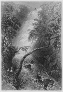 Cascada Torc (grabado) de William Henry (after) Bartlett