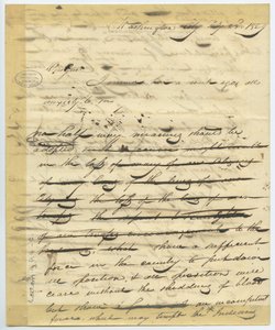 Borrador de carta de William H. Ashley, Washington, comienza - 