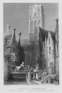 Una Vista en Róterdam de William Henry Bartlett
