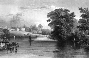Braxted Lodge, cerca de Witham, Essex, grabado por Henry Wallis, 1832