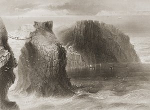 Puente de cuerda Carrick-a-Rede, Condado de Antrim, Irlanda del Norte, de 