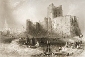 Castillo de Carrickfergus, Condado de Antrim, Irlanda del Norte, de 