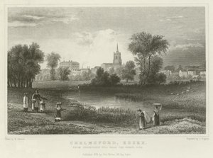 Chelmsford, Essex, desde Springfield Hill, cerca de las Canteras de Grava