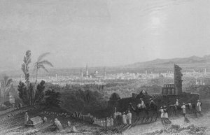 Damasco, desde arriba Salahyeh de William Henry Bartlett