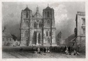 Cúpula de Ratisbona (grabado, ca. 1830) de William Henry Bartlett