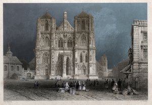 Cúpula de Ratisbona (grabado, ca. 1830) de William Henry Bartlett