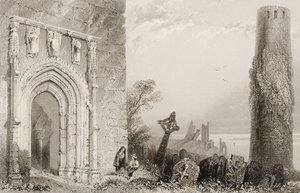 Entrada a un templo, Clonmacnois, Condado de Offaly, Irlanda, de 