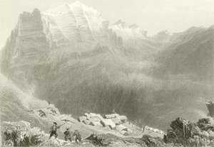 Dormeilleuse, Altos Alpes, la escena de los trabajos de Félix Neff