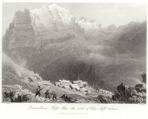 Dormeilleuse en los Altos Alpes de William Henry Bartlett