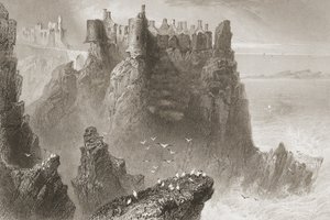 Castillo de Dunluce, Condado de Antrim, Irlanda del Norte, de 