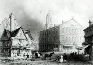 Faneuiel Hall, Boston de William Henry Bartlett