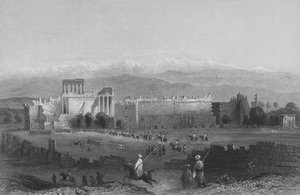 Vista general de Balbec y Anti-Líbano de William Henry Bartlett