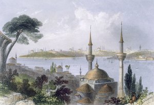 Vista General de Constantinopla desde Scutari de William Henry Bartlett