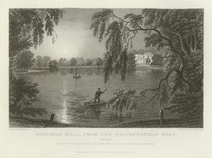 Gosfield Hall, desde Weathersfield Road, Essex, la residencia de E G Barnard, Esquire de William Henry Bartlett