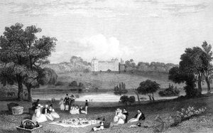 Hallingbury Place, Essex, grabado por Henry Wallis, 1832 de William Henry Bartlett