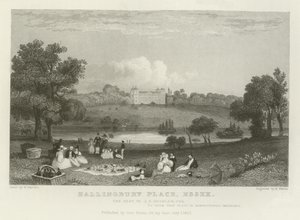 Hallingbury Place, Essex, la residencia de J A Houblen, Esquire de William Henry Bartlett