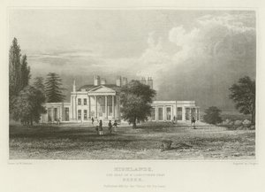 Highlands, la residencia de N Labouchere, Esquire, Essex de William Henry Bartlett