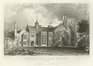 Horeham Hall, cerca de Thaxted, Essex de William Henry Bartlett