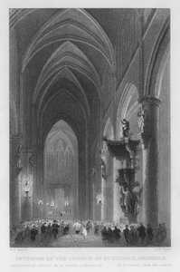 Interior de la Iglesia de San Gudule, Bruselas