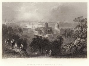 Londres desde el Parque de Greenwich de William Henry Bartlett