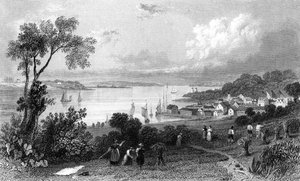 Manningtree, Essex, grabado por Charles Mottram, 1832