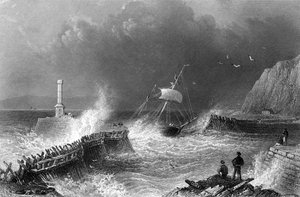 Muelle de Mary-Port, c.1840-50 de William Henry Bartlett