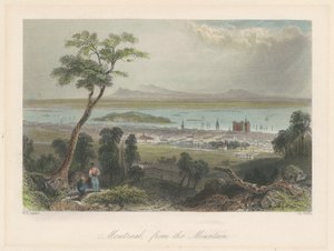Montreal, desde la montaña de William Henry Bartlett
