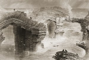 Puentes naturales cerca de Kilkee, Condado de Clare, Irlanda, de 