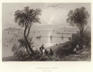 Muelle de Newhaven, (Firth of Forth) de William Henry Bartlett