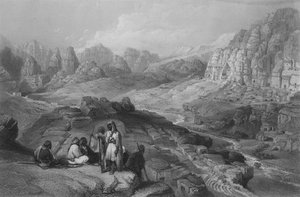 Petra, sitio de la ciudad, Jeremías XLIX de William Henry Bartlett