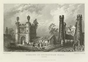 Restos de Beckenham Hall, Essex de William Henry Bartlett