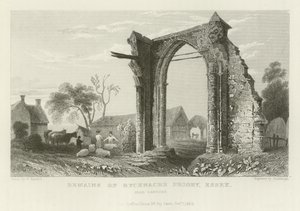 Restos del Priorato de Bycknacre, Essex, cerca de Danbury