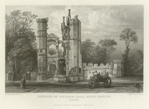 Restos de Nether Hall, cerca de Harlow, Essex