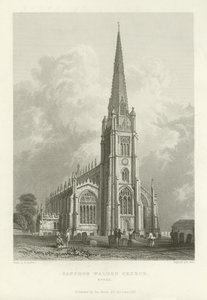 Iglesia de Saffron Walden, Essex de William Henry Bartlett