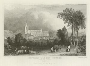 Iglesia de Saffron Walden, desde el sur, Essex