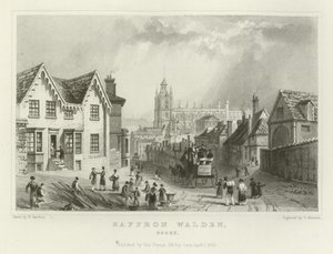 Saffron Walden, Essex de William Henry Bartlett
