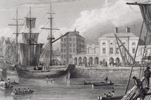 La Aduana, Limerick, Irlanda en la década de 1830, de 