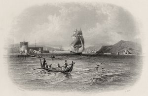 Los Dardanelos, Turquía, grabado por R. Willis de William Henry Bartlett