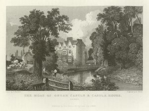 El foso del castillo de Ongar y la Casa del Castillo, Essex
