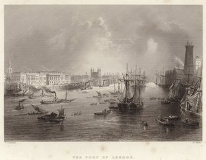 El puerto de Londres de William Henry Bartlett