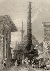 El Tchernberle Tash, Constantinopla, Estambul, Turquía, grabado por J. Carter de William Henry Bartlett
