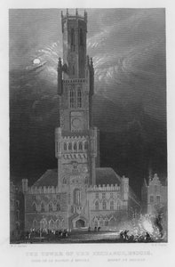 La Torre del Intercambio, Brujas (grabado)