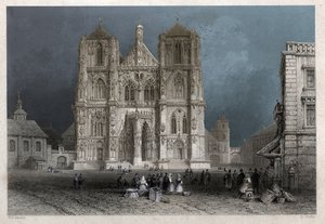 La catedral o cúpula de San Pedro en Ratisbona, ca. 1830 de William Henry Bartlett