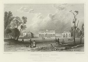 Thorndon Hall, Essex, desde el Norte, Sede de Lord Petrie de William Henry Bartlett